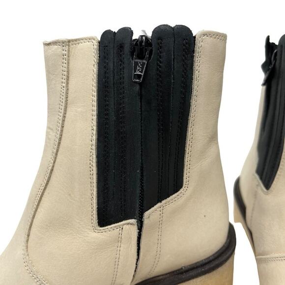 Free People James Chunky Heel Chelsea Boot White 36 - Picture 8 of 8